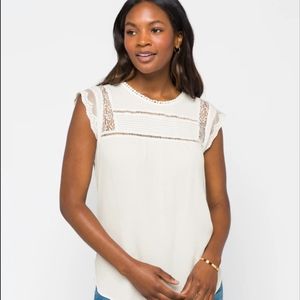 Becru Lace Detail Blouse from Daniel Rainn Size Large